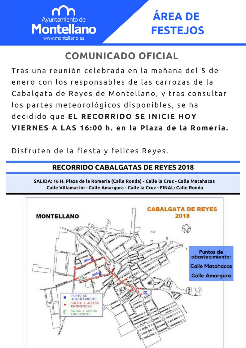 Comunicado Cabalgatas