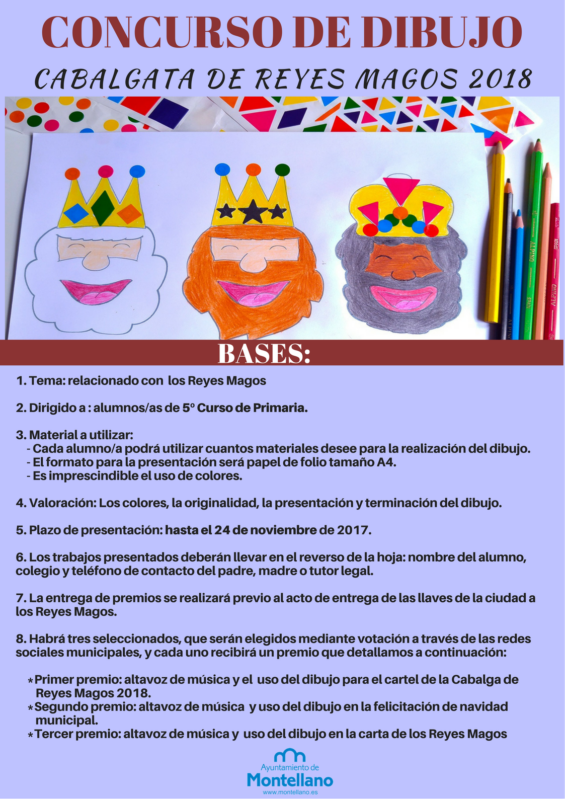 Concurso dibujo cabalgata reyes 2018