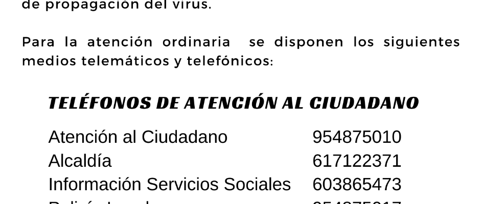 TELEFONOS ATENCION AL CIUDADANO