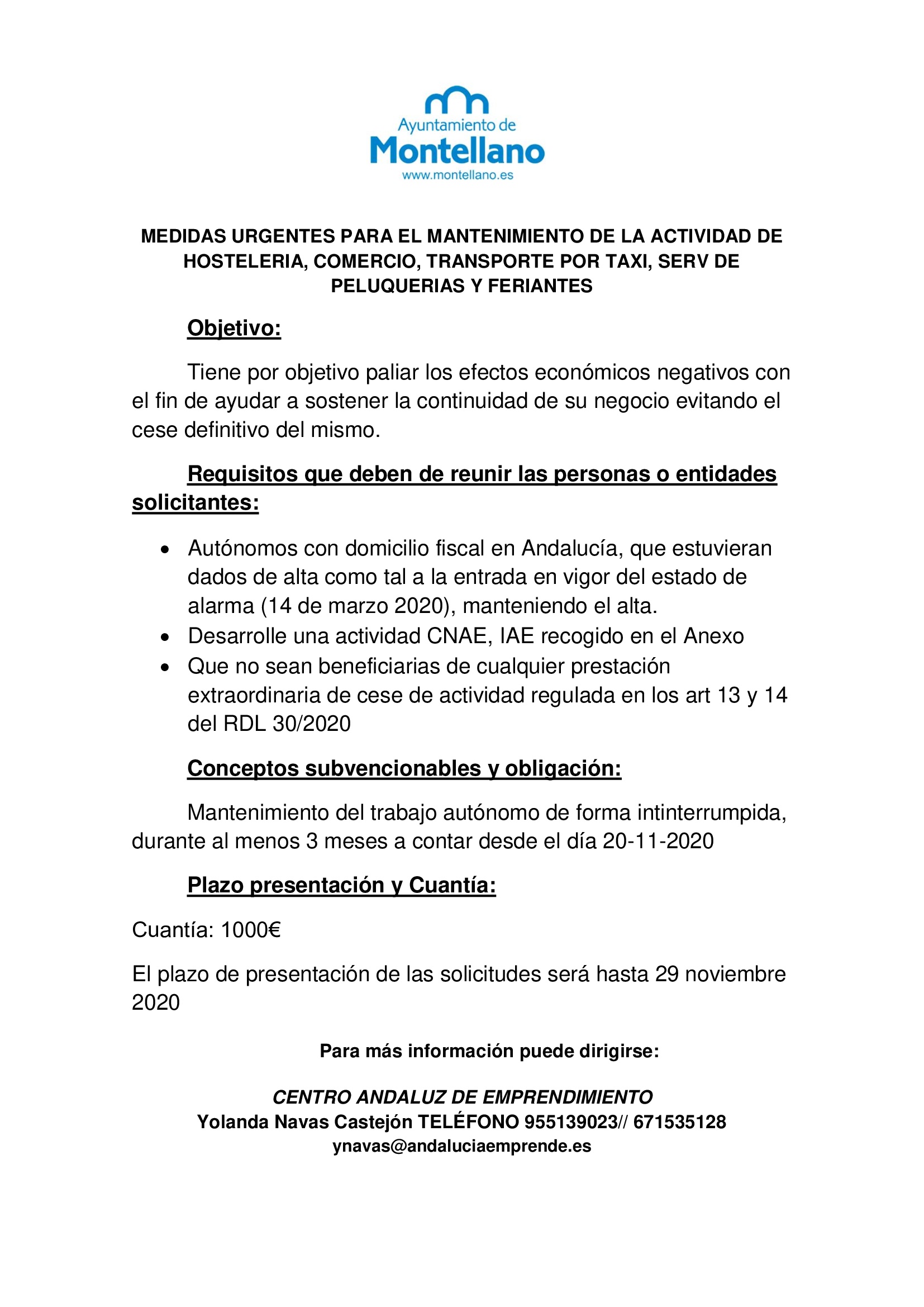 resumen convocatoria