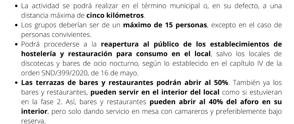 ELIMINACIÓN FRANJAS HORARIAS Y OTRAS MEDIDAS DE FLEXIBILIZACIÓN APLICABLES DESDE HOY EN MONTELLANO