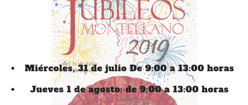 HORARIO DEL AYUNTAMIENTO CON MOTIVO DE LOS JUBILEOS 2018