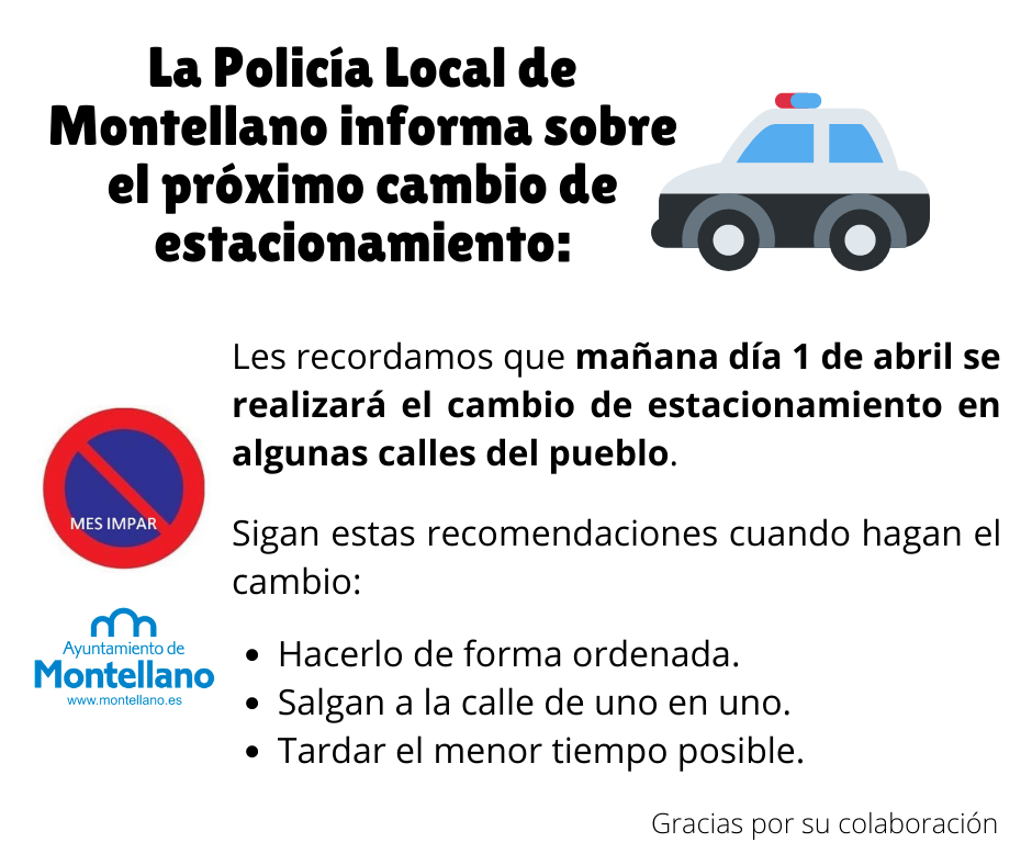 La Policia Local de Montellano informa_
