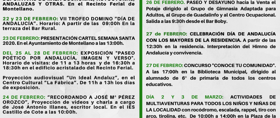 Programa Día Andalucía 2020