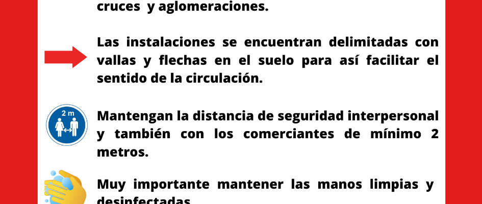 RECOMENDACIONES DE USO EN EL MERCADILLO
