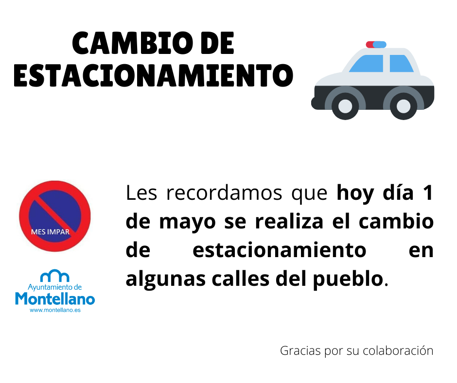 cambio estacionamiento 1 mayo