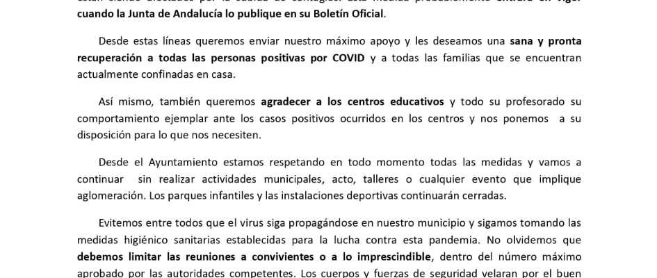 comunicado alcalde